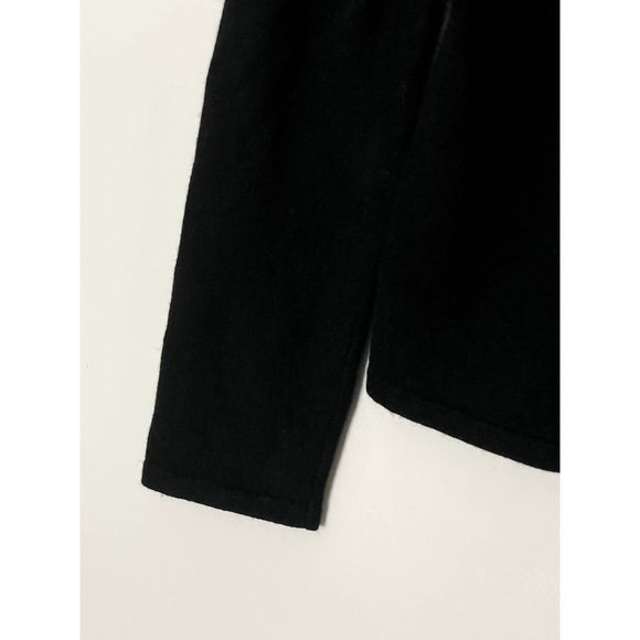 Real Clothes Silk Cashmere Blend Classic Black Vneck Sweater Size Small G7 - Picture 6 of 13